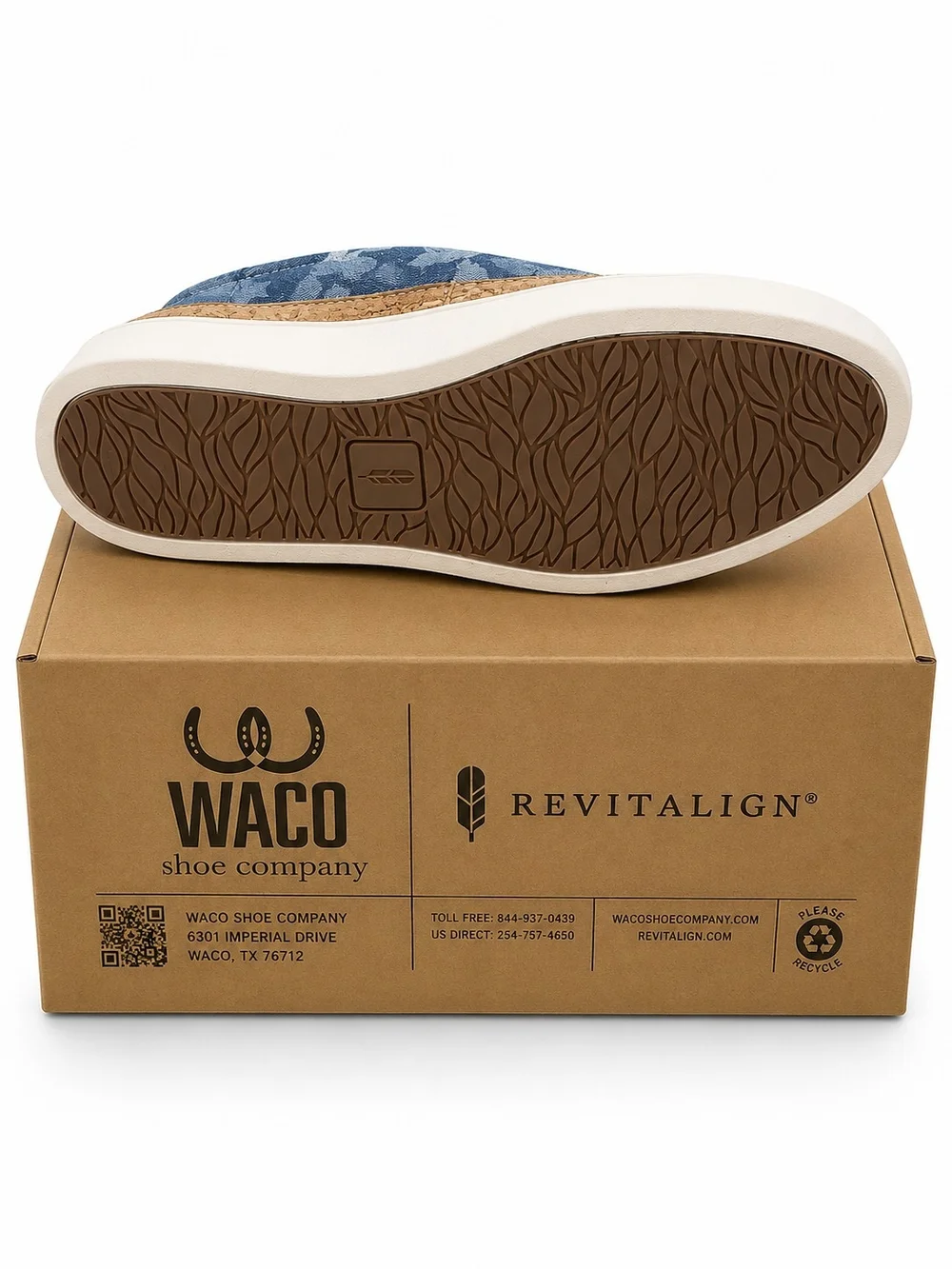 Revitalign Blue Floral Denim Lace Up Slip On Comfort Sneakers NIB Womens 7-11